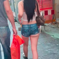 Cheeky goth babe