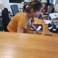 Arab girl with nice tits showing her cleavage in loose shirt Arab chicks cleavage
