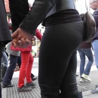 Pleather booty and vpl