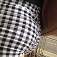 Checkered shorts booty