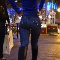 Big booty in tight jeans