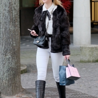Various candid beautiful women in different outfits in public 98482383@N03_46260034241_White Jeans, Black Boots 1.jpg