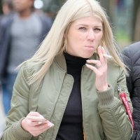 Various candid beautiful women in different outfits in public 98482383@N03_46660368774_Skeptical Smoker 2.jpg