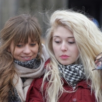 Various candid beautiful women in different outfits in public 98482383@N03_46769424682_Great Hair 2.jpg