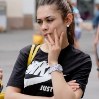 Various candid beautiful women in different outfits in public 98482383@N03_46913929275_Street Talking 3.jpg
