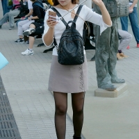 Various candid beautiful women in different outfits in public 98482383@N03_46981800002_Laced Miniskirt 3.jpg