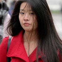 Various candid beautiful women in different outfits in public 98482383@N03_47611462691_Red Coat 3.jpg