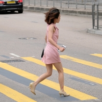 Various candid beautiful women in different outfits in public 98482383@N03_47738964921_In a Hurry 3.jpg