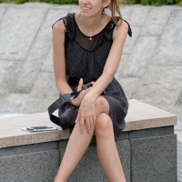 Various candid beautiful women in different outfits in public 98482383@N03_48335048271_Skinny Girl in Black 1.jpg
