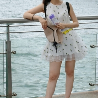 Various candid beautiful women in different outfits in public 98482383@N03_48541383087_White Summer Dress 1.jpg
