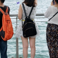 Various candid beautiful women in different outfits in public 98482383@N03_48541235881_White Summer Dress 3.jpg