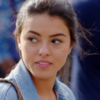 Various candid beautiful women in different outfits in public 98482383@N03_48703849582_White Jeans, Blue Jacket 3.jpg