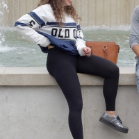 Various candid beautiful women in different outfits in public 98482383@N03_48801764263_Curly Hair 2.jpg