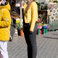 Various candid beautiful women in different outfits in public 98482383@N03_49098582721_Yellow Jacket 1.jpg