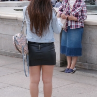 Various candid beautiful women in different outfits in public 98482383@N03_49918452866_Sexy Black Skirt 1.jpg