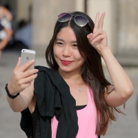 Various candid beautiful women in different outfits in public 98482383@N03_50114290411_Tourist in White Shorts 3.jpg