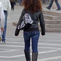 Multiple hot candid babes in tight jeans and pants 98482383@N03_15459813002_Focused on the Curly Girl 3.jpg