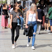 Multiple hot candid babes in tight jeans and pants candidsexystreet_36003637084_Two beautiful tourists in Paris.jpg