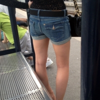 Candid girl in high heels and shorts with sexy legs Candid Ass Teen With High Heels_6217E1D.jpg