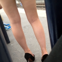 Candid girl in high heels and shorts with sexy legs Candid Ass Teen With High Heels_AE98168.jpg