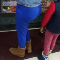 Sexy candid black booty in tight blue sweats 69708200.jpg