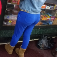 Sexy candid black booty in tight blue sweats 69708201.jpg