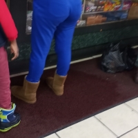 Sexy candid black booty in tight blue sweats 69708202.jpg