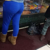 Sexy candid black booty in tight blue sweats 69708206.jpg