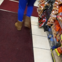 Sexy candid black booty in tight blue sweats 69708209.jpg