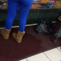 Sexy candid black booty in tight blue sweats 69708225.jpg
