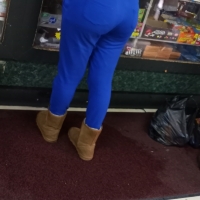 Sexy candid black booty in tight blue sweats 69708259.jpg
