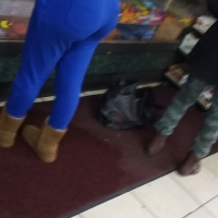 Sexy candid black booty in tight blue sweats 69708266.jpg