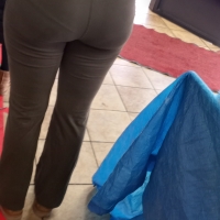 Ebony milf in tight leggings with a nice booty and vpl 69708198.jpg
