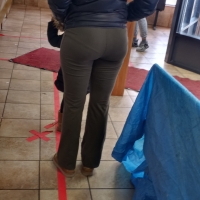 Ebony milf in tight leggings with a nice booty and vpl 69708246.jpg