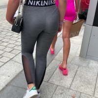 Two sexy spandex asses