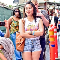 Candid sexy Asian girls out in shorts 397694@N23_9639274283_Laker girl.jpg