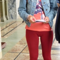 Public sexy girls out in tight leggings Leggings Cameltoe Spandex Seethrough Bulge Mix_76C4041.jpg