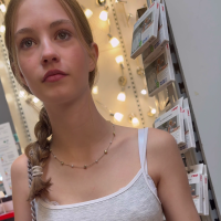 Cute skinny teen with braces in jeans and crop top candid interaction img_0303550.png