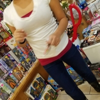 Cute candid Asian employee in jeans showing a little bit of cleavage in white top tumblr_of1ezji81M1vaww7ho7_1280.jpg