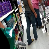 Skinny teen in jeans shopping at Walmart 39562145.jpg