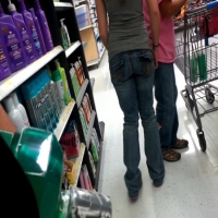 Skinny teen in jeans shopping at Walmart 39562149.jpg