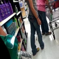 Skinny teen in jeans shopping at Walmart 39562146.jpg