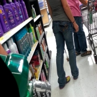 Skinny teen in jeans shopping at Walmart 39562144.jpg