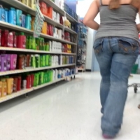 Skinny teen in jeans shopping at Walmart 39562221.jpg