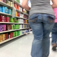 Skinny teen in jeans shopping at Walmart 39562218.jpg