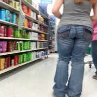 Skinny teen in jeans shopping at Walmart 39562220.jpg