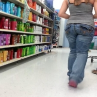 Skinny teen in jeans shopping at Walmart 39562222.jpg