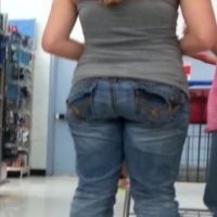 Skinny teen in jeans shopping at Walmart 39562225.jpg