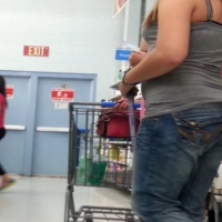 Skinny teen in jeans shopping at Walmart 39562251.jpg