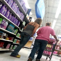Skinny teen in jeans shopping at Walmart 39636386.jpg
